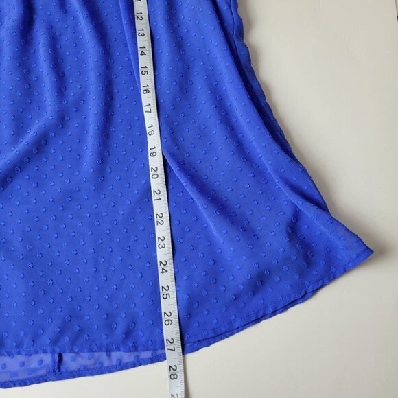 Lane bryant swiss dot blouse blue 14/16 - Picture 9 of 11